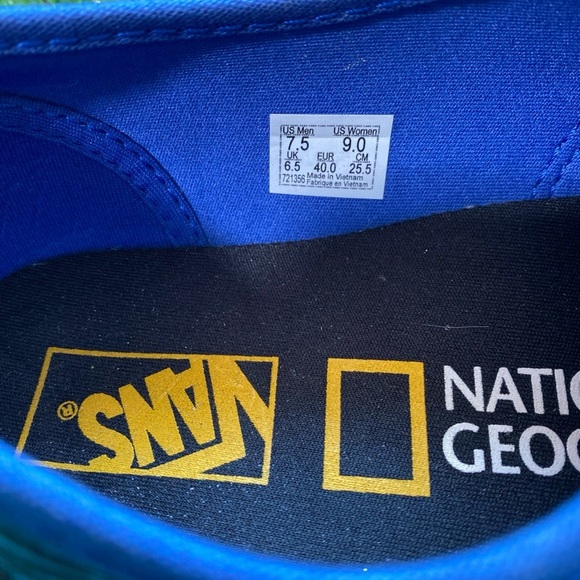 Vans National Geographic Ocean Womens Size 9 Casual Skateboarding Limited U-18 - Picture 6 of 9